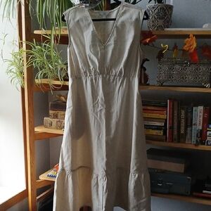 NEW Sz.L - Denium Dress Cream Color